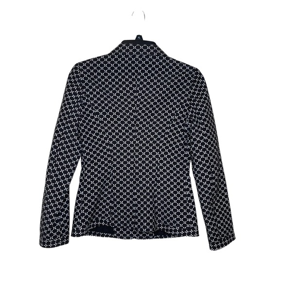Atelier Women's‎ Jacket Blazer Button-Up Tweed Geometric Lined Collared Black 2 - Picture 10 of 10